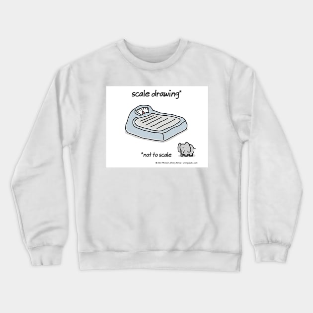 scale drawing Crewneck Sweatshirt by WrongHands